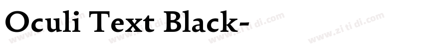 Oculi Text Black字体转换 Oculi Text Black字体转换